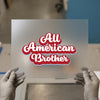 All American Brother | DTF Transfer Ready to Press | Retro Style Heat Transfer