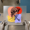 David Bust Abstract | DTF Transfer Ready to Press | Baroque Pop Art Heat Transfer