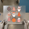 Retro Christmas Santa | DTF Transfer Ready to Press | Holiday Heat Transfer