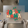 Jolly Mama Retro Christmas | DTF Transfer Ready to Press | Groovy Heat Transfer