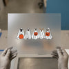 Halloween Ghost Dogs with Pumpkins | DTF Transfer Ready to Press | Spooky Cute Heat Transfer