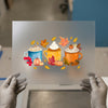 Autumn Pumpkin Spice Lattes | DTF Transfer Ready to Press | Cozy Fall Heat Transfer