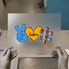 Autism Awareness Theme | DTF Transfer Ready to Press | Retro Style Heat Transfer