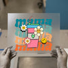 Retro Mama Coffee & Flowers | DTF Transfer Ready to Press | Groovy Heat Transfer
