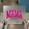 MAMA Arc Glitter Effect | DTF Transfer Ready to Press | Pink Heat Transfer