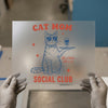 Cat Mom Social Club DTF Transfer | Ready to Press | Retro Heat Transfer