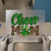 Cheer Mom Leopard & Glitter | DTF Transfer Ready to Press | Game Day Heat Transfer