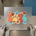 Paw Print Love Flowers | DTF Transfer Ready to Press | Retro Heat Transfer