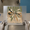 Camo Mama Bow | DTF Transfer Ready to Press | Distressed Heat Transfer