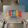 Autism Mama Retro Arch | DTF Transfer Ready to Press | Distressed Heat Transfer