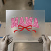 Leopard Mama with Bow | DTF Transfer Ready to Press | Pink Cheetah Heat Transfer