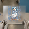Mama Goose with Hat | DTF Transfer Ready to Press | Baby Blue Heat Transfer