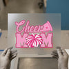 Cheer Mom with Megaphone & Pom | DTF Transfer Ready to Press | Vibrant Heat Transfer