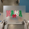 Christmas Mama Red Bow | DTF Transfer Ready to Press | Festive Heat Transfer