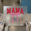 Mama Leopard Bow | DTF Transfer Ready to Press | Pink Ribbon Heat Transfer