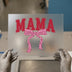 Mama Leopard Bow | DTF Transfer Ready to Press | Pink Ribbon Heat Transfer