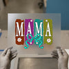 Funky MAMA Design | DTF Transfer Ready to Press | Retro Checkerboard Heat Transfer