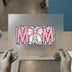 Pink Polka Dot MOM with Bow | DTF Transfer Ready to Press | Cute Heat Transfer