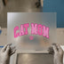 Cat Mom Pink Varsity Lettering | DTF Transfer Ready to Press | Collegiate Heat Transfer