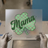 Shamrock Mama Checkered | DTF Transfer Ready to Press | St. Patrick's Heat Transfer