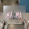 Distressed Mama Lightning Bolt | DTF Transfer Ready to Press | Checkerboard Heat Transfer