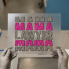 Mama Lawyer Mama | DTF Transfer Ready to Press | Leopard & Glitter Heat Transfer