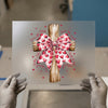Cross with Heart Bow | DTF Transfer Ready to Press | Valentine Heat Transfer