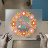 Jesus Vibes Only Flower Wreath | DTF Transfer Ready to Press | Retro Floral Heat Transfer