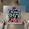 Faith Hope Love DTF Transfer | Ready to Press | Retro Groovy Heat Transfer