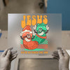 Retro Christmas Jesus He'll Be There For You | DTF Transfer Ready to Press | Cartoon Heat Transfer