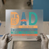 He Is Dad 'Brave Smart Wise Warrior' | DTF Transfer Ready to Press | Retro Style Heat Transfer