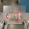 Merry Christmas Boho Style | DTF Transfer Ready to Press | Holiday Heat Transfer