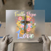 Faith Hope Love Cross | DTF Transfer Ready to Press | Floral Heat Transfer
