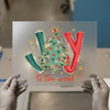 Joy to the World Christmas Tree | DTF Transfer Ready to Press | Holiday Heat Transfer