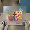 Divine Inspiration Cross & Floral | DTF Transfer Ready to Press | Faith Heat Transfer