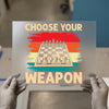 Chess Board 'Choose Your Weapon' | DTF Transfer Ready to Press | Retro Gaming Heat Transfer
