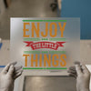 Enjoy The Little Things | DTF Transfer Ready to Press | Retro Style Heat Transfer