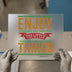 Enjoy The Little Things | DTF Transfer Ready to Press | Retro Style Heat Transfer