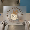 More Espresso Less Depresso DTF Transfer Ready to Press | Retro Coffee Heat Transfer