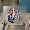 Brain and Flowers DTF Transfer Ready to Press | Mental Health Heat Transfer