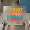 My Best Friend Gave Me This Heart | DTF Transfer Ready to Press | Retro Type Heat Transfer