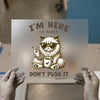 Grumpy Coffee Cat DTF Transfer Ready to Press | Humorous Animal Heat Transfer