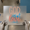 God is Love | DTF Transfer Ready to Press | Faith-Inspired Heat Transfer