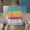 Dad & Son Best Friends Ever | DTF Transfer Ready to Press | Retro Heat Transfer