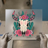Floral Skull & Cactus | DTF Transfer Ready to Press | Boho Heat Transfer