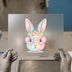 Watercolor Pastel Bunny with Heart Glasses | DTF Transfer Ready to Press | Spring Heat Transfer