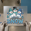 Let It Snow Snowmen & Snowflakes | DTF Transfer Ready to Press | Winter Heat Transfer