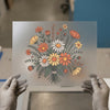 Boho Floral Bouquet | DTF Transfer Ready to Press | Retro Heat Transfer