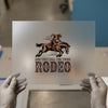 Rodeo Cowboy Horse Riding | DTF Transfer Ready to Press | Western Heat Transfer