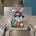 Cool Bunny with Easter Eggs | DTF Transfer Ready to Press | Cartoon Heat Transfer